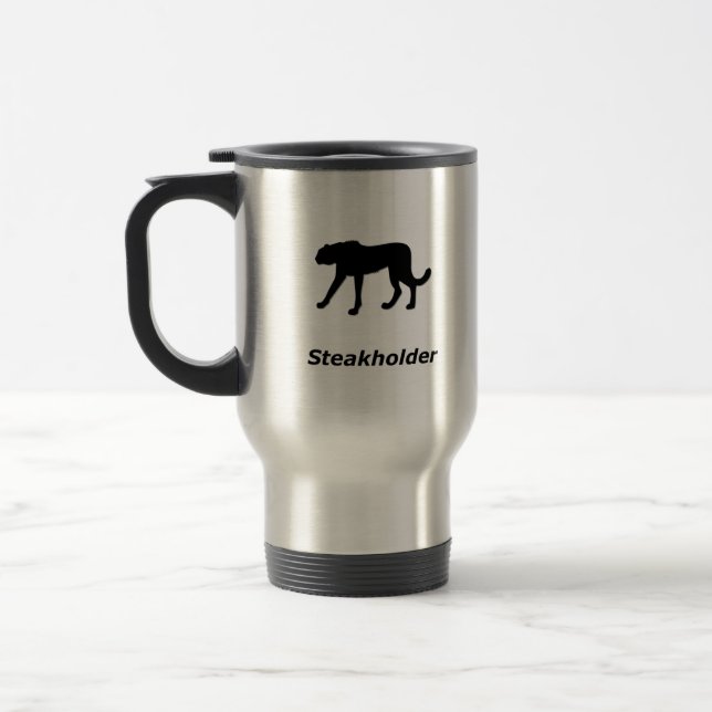 Cheetah Steakholder Travel Mug (Left)