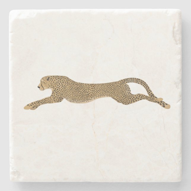 Cheetah Stone Coaster (Front)