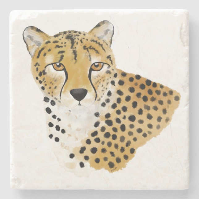 Cheetah Stone Coaster (Front)