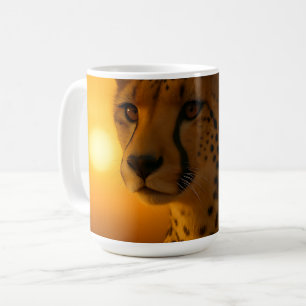 Cheetah Sunset Portrait Coffee Mug