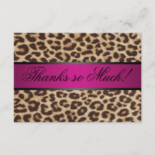 Cheetah thank you card