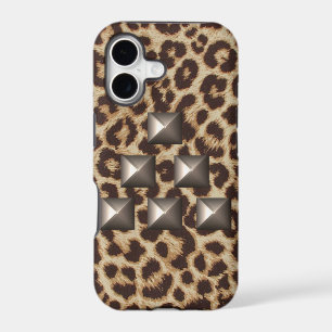 Cheetah Triangle Studded Case
