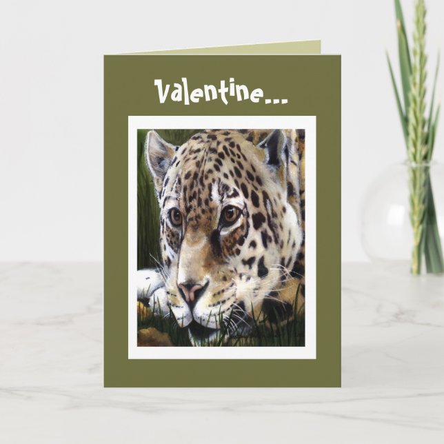 Cheetah Valentine Card (Front)