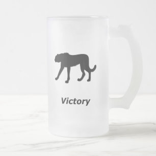 Cheetah Victory Frosted Glass Beer Mug
