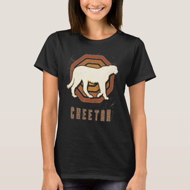 Cheetah Vintage Retro Classic Animal Love T-Shirt (Front)