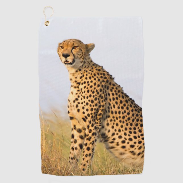 Cheetah wild animal Big Cat photo Golf Towel (Front)
