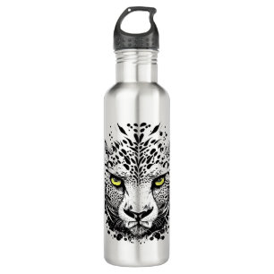 Cheetah Wild Animal Nature Illustration Art Tattoo 710 Ml Water Bottle