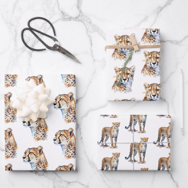 Cheetah Wrapping Paper Sheet (Front)