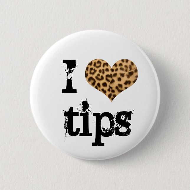 cheetahheart-1 6 cm round badge (Front)