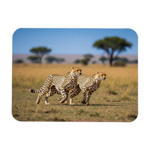 Cheetahs in Serengeti National Park Tanzania Magnet