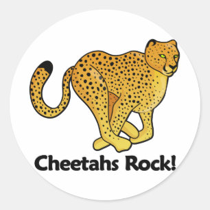 Cheetahs Rock! Classic Round Sticker