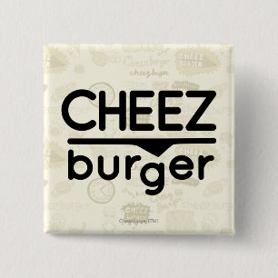 Cheezburger Logo (black) 15 Cm Square Badge