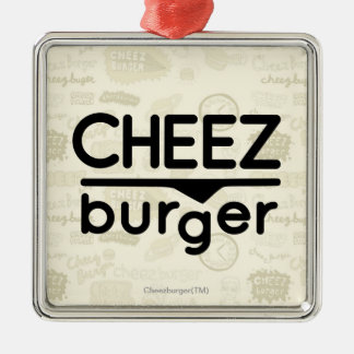 Cheezburger Logo (black) Metal Tree Decoration