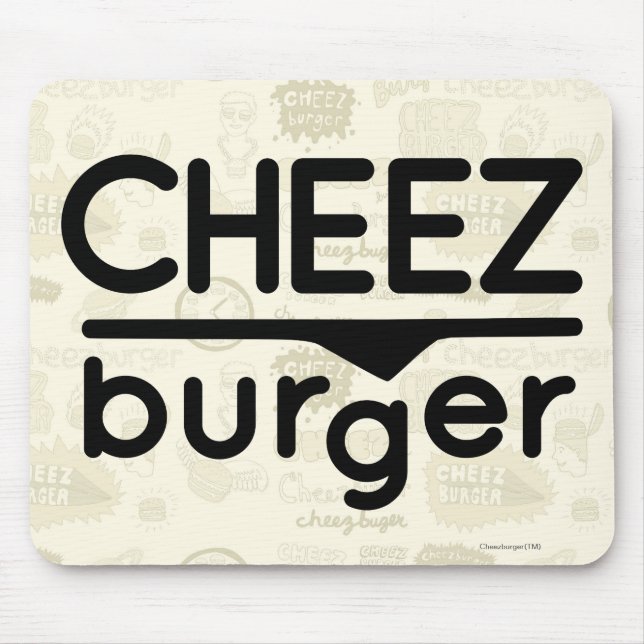 Cheezburger Logo (black) Mouse Mat (Front)