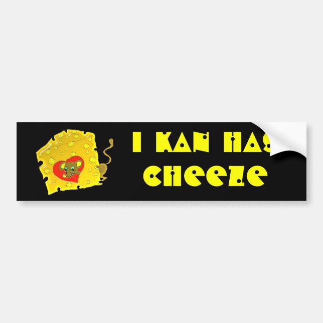cheeze luv bumper sticker (Front)
