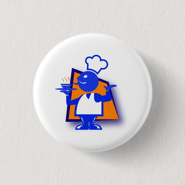 Chef 3 Cm Round Badge (Front)
