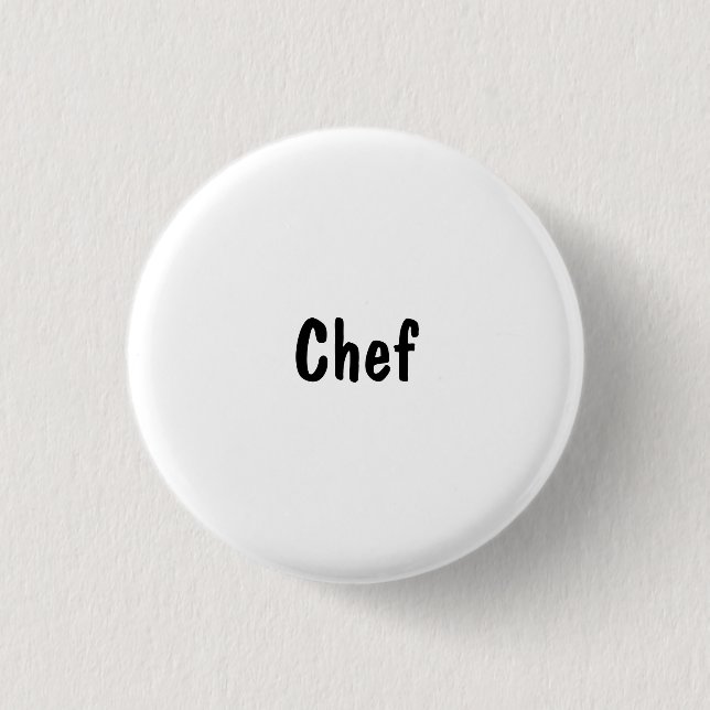 Chef 3 Cm Round Badge (Front)