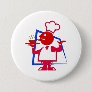 Chef 7.5 Cm Round Badge