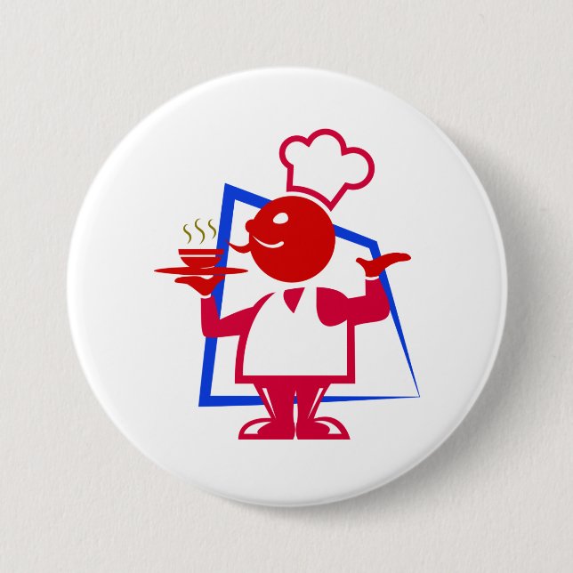 Chef 7.5 Cm Round Badge (Front)