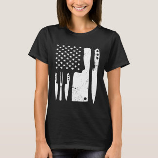 Chef American Flag Cook Pride   Independence Day T-Shirt