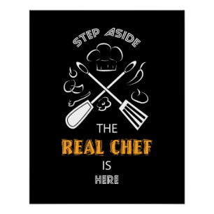 Chef and Cooking Funny Quotes Poster