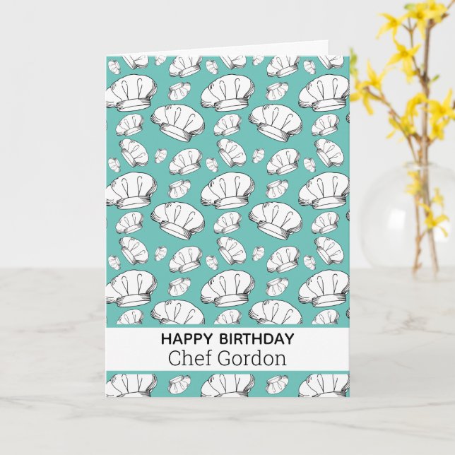 Chef and Foodie Happy Birthday Culinary School Card (Yellow Flower)