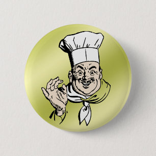 Chef approve 6 cm round badge