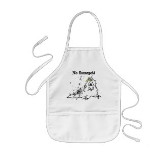 Chef aprons funny for kids custom cartoon slug