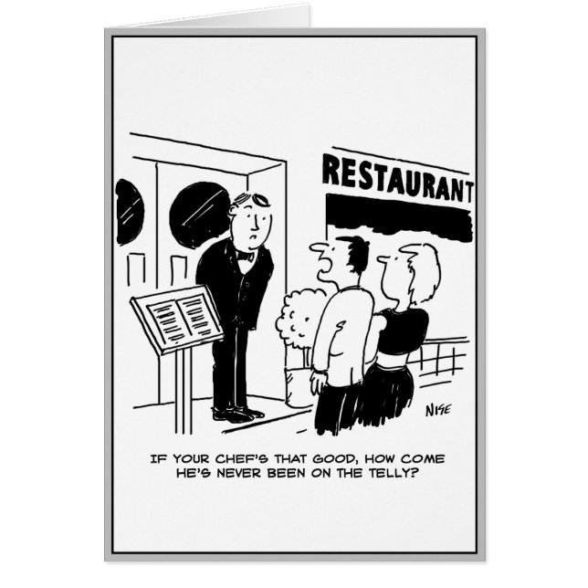 Chef at Restaurant Not Been on Television Cartoon (Front)