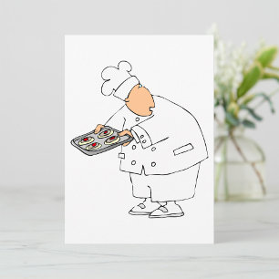 Chef Baking Cook Invitations