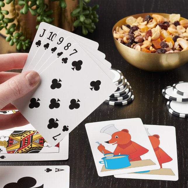 Chef Bear Cooking Soup Fun Animal Kitchen  Playing Cards (Creator Uploaded)