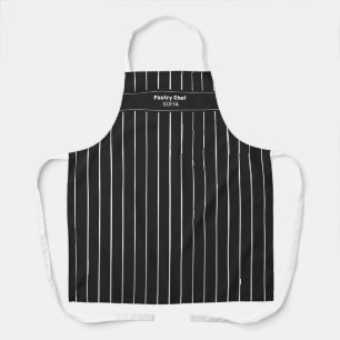 Chef Black and White Stripes Apron