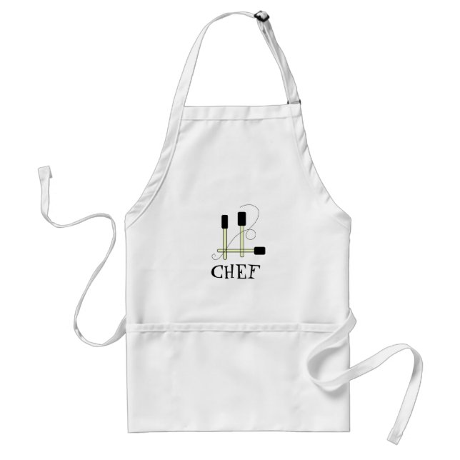Chef - Black Spatulas Standard Apron (Front)