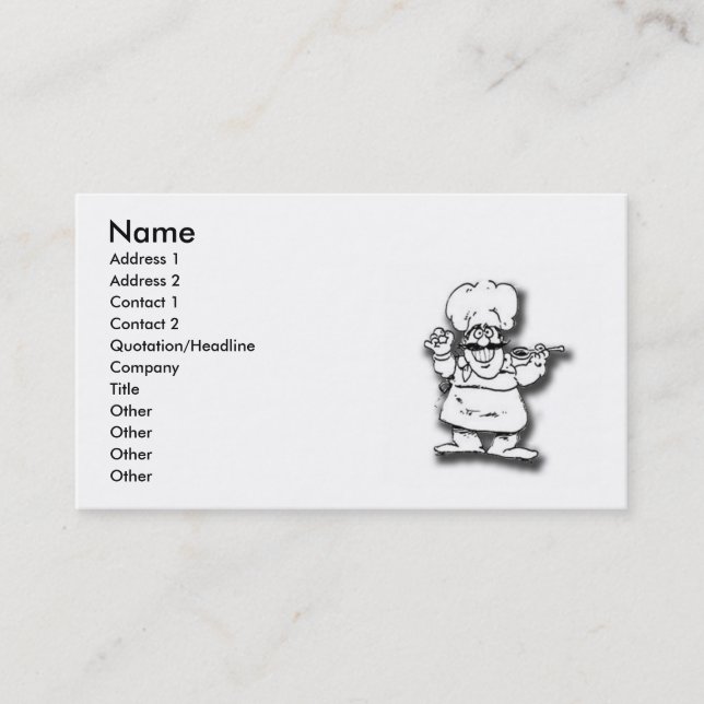 Chef Business Card (Front)