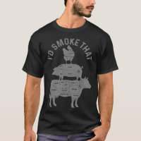 Chef Butcher Bbq I'd Smoke That Pork Beef Funny Fa