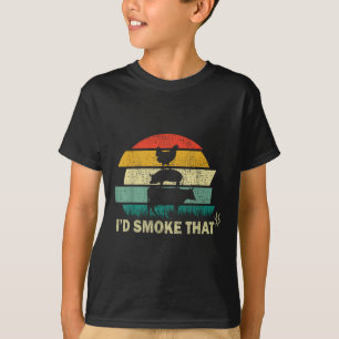 Chef Butcher Cook Bbq Id Smoke That Cow Beef Funny T-Shirt