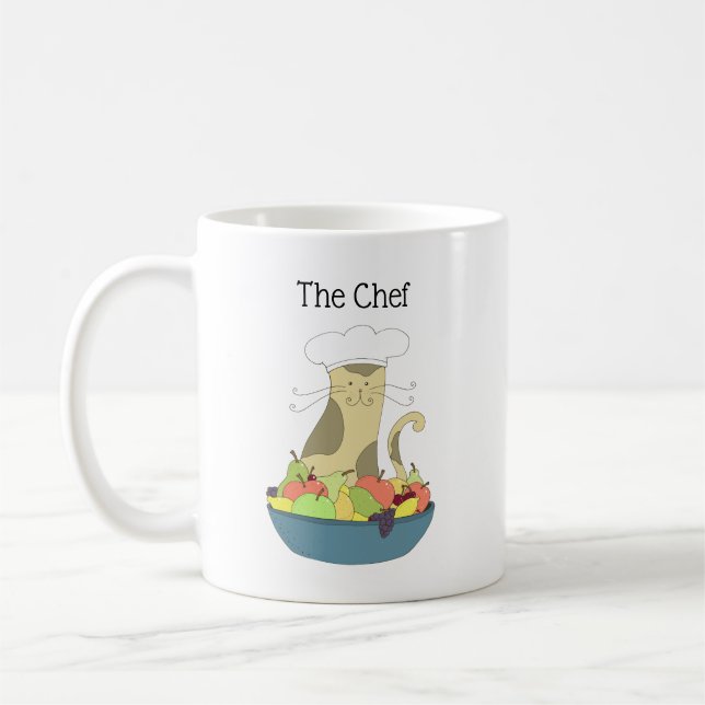 Chef Cat Coffee Mug (Left)