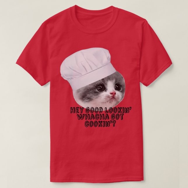 Chef Cat Cookery  T-Shirt (Design Front)