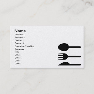 Chef Caterer Restaurateur Business Black Card