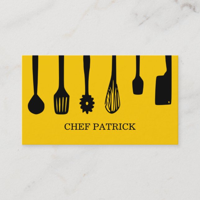 Chef Catering Food Restaurant Business Card (Front)