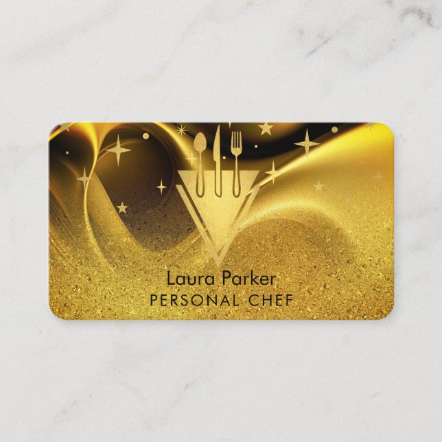 Chef Catering Restaurant Kitchen Tools Personal Business Card (Front)