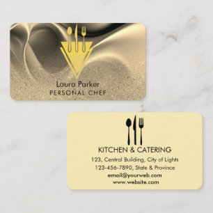 Chef Catering Restaurant Kitchen Tools Personal Business Card