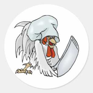 Chef Chicken Classic Round Sticker