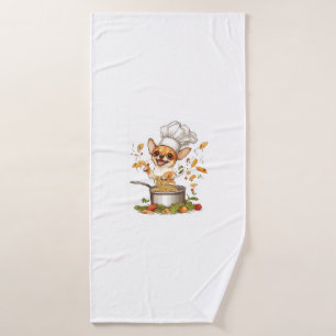 Chef Chihuahua � Culinary Dog Master Bath Towel