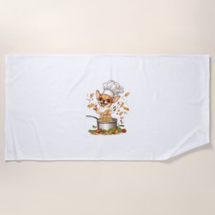 Chef Chihuahua – Culinary Dog Master Beach Towel