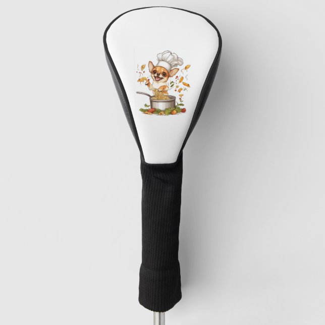 Chef Chihuahua – Culinary Dog Master Golf Head Cover (Front)