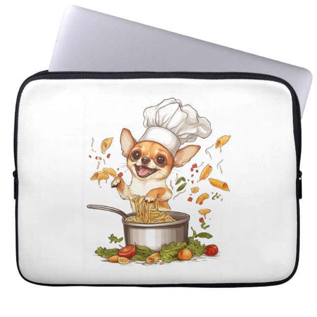 Chef Chihuahua � Culinary Dog Master Laptop Sleeve (Front)