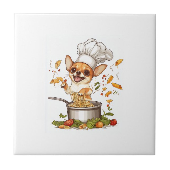 Chef Chihuahua � Culinary Dog Master Tile (Front)