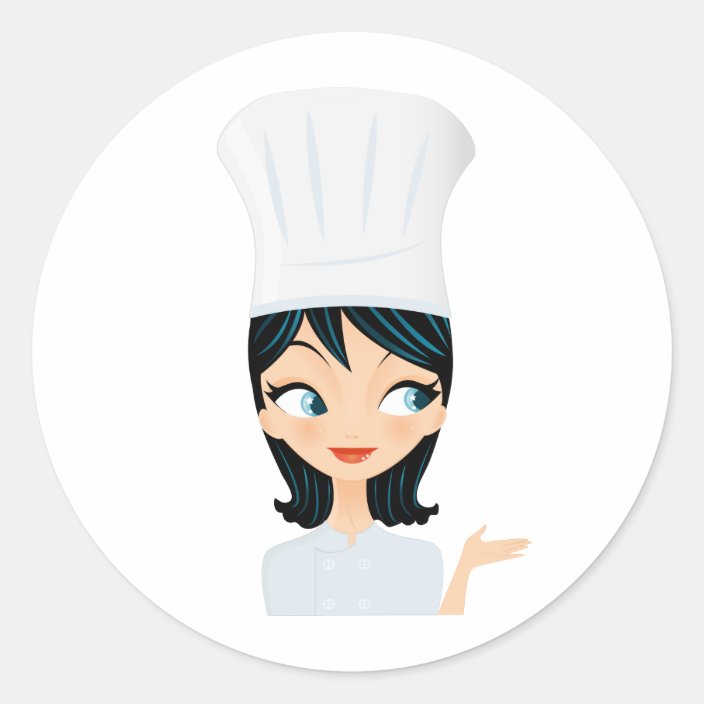 Chef Classic Round Sticker Zazzle.co.uk