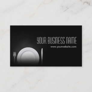Chef Classy Dining Tools Catering Business Card